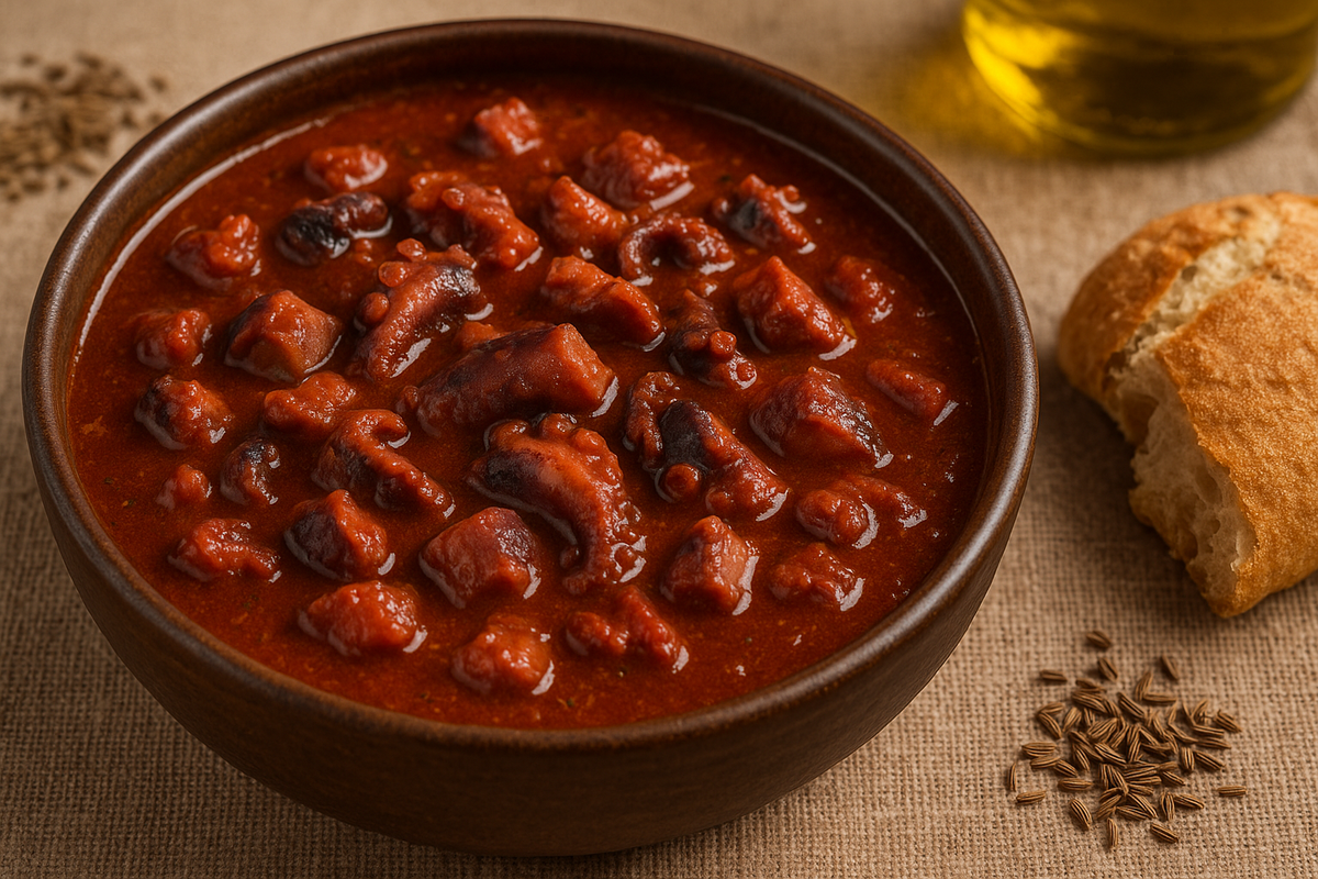 Le kamounia poulpe, plat typique tunisien
