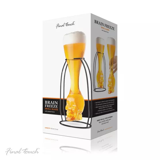 Original Products - Verre de crâne Final Touch Brain Freeze avec cadre squelettique