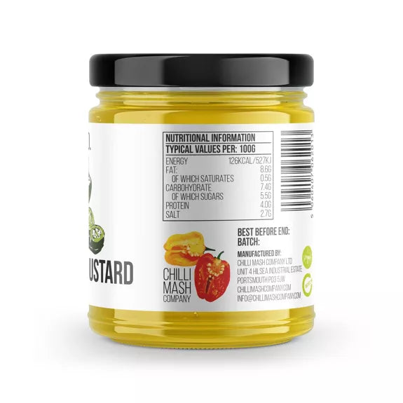 Jalapeño chilli mustard | 190ml | Entreprise de purée de piment | Une moutarde de Dijon épicée