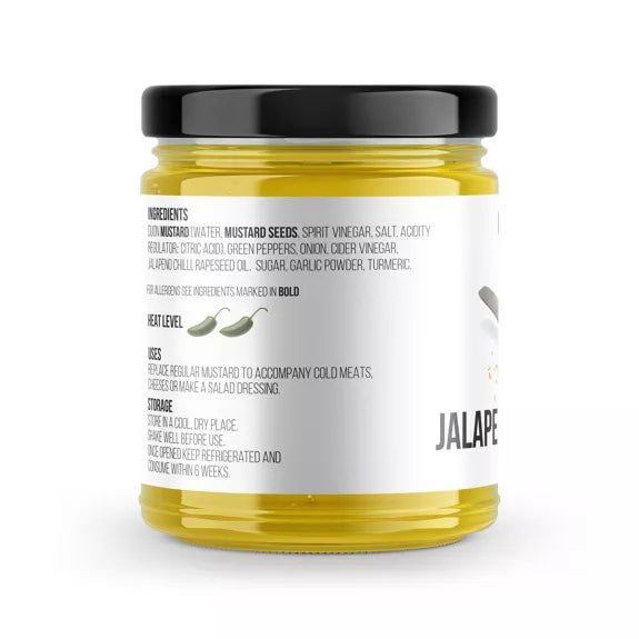 Jalapeño chilli mustard | 190ml | Entreprise de purée de piment | Une moutarde de Dijon épicée