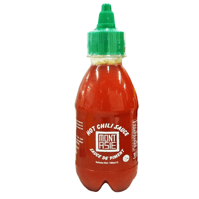 Bouteille de Sauce Piquante Sriracha Mont Asie 180ml, authentique recette vietnamienne.