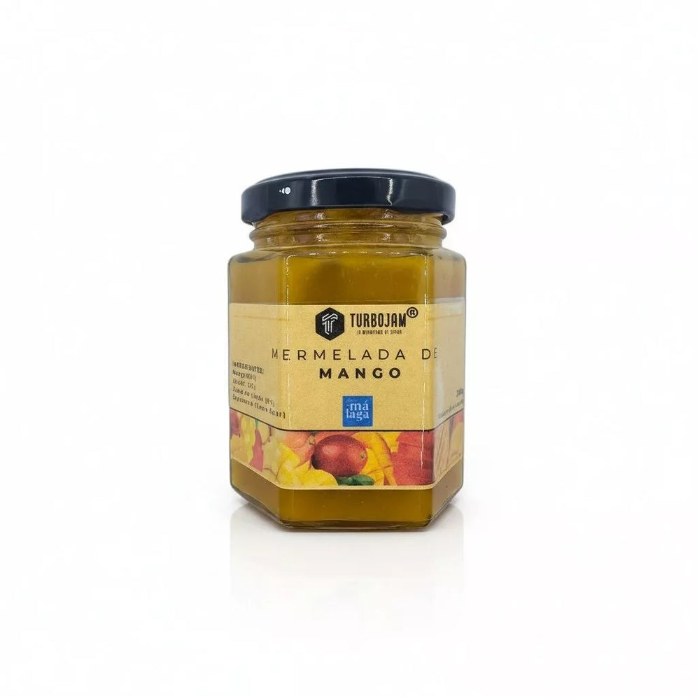 Confiture de Mangue Naturelle 90% Fruits. Teneur en sucre réduite (seulement 8 %)