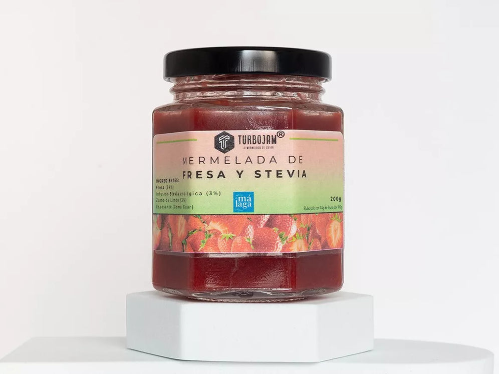 Confiture de Fraises Naturelle 95% Fruits. Sans sucre (0%)