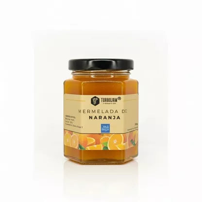 Confiture Naturelle d'Orange 90% Fruits. Teneur en sucre réduite (seulement 8 %)