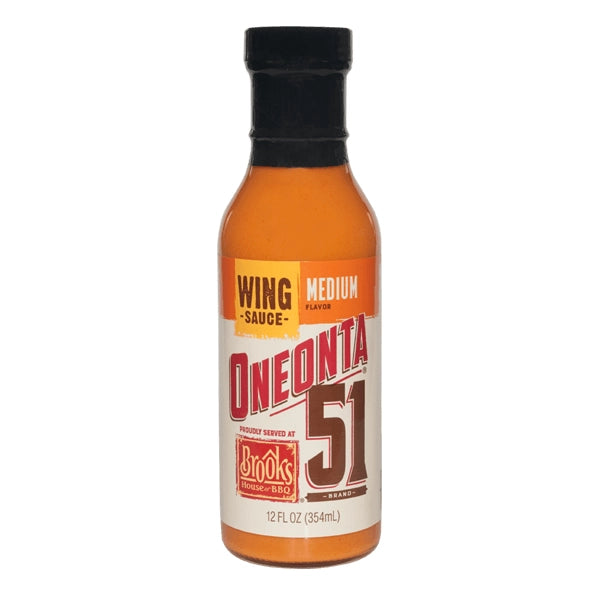Sauce piquante Brooks Medium Wing Sauce pour ailes de poulet, texture onctueuse, parfait pour les ailes et sandwichs Buffalo, 12 fl oz.