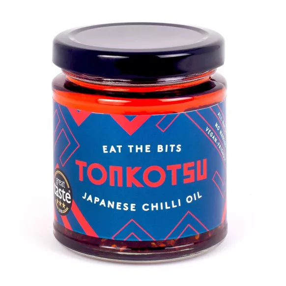 Huile de piment Eat The Bits | 190 ml | Tonkotsu | Huile de piment à la japonaise avec Togarashi