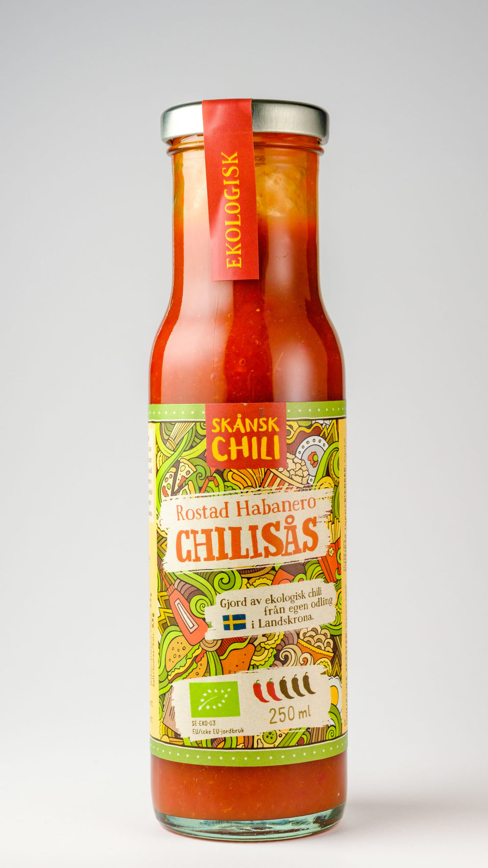 Roasted Habanero Chili Sauce ECO 250 ml Skansk Chili