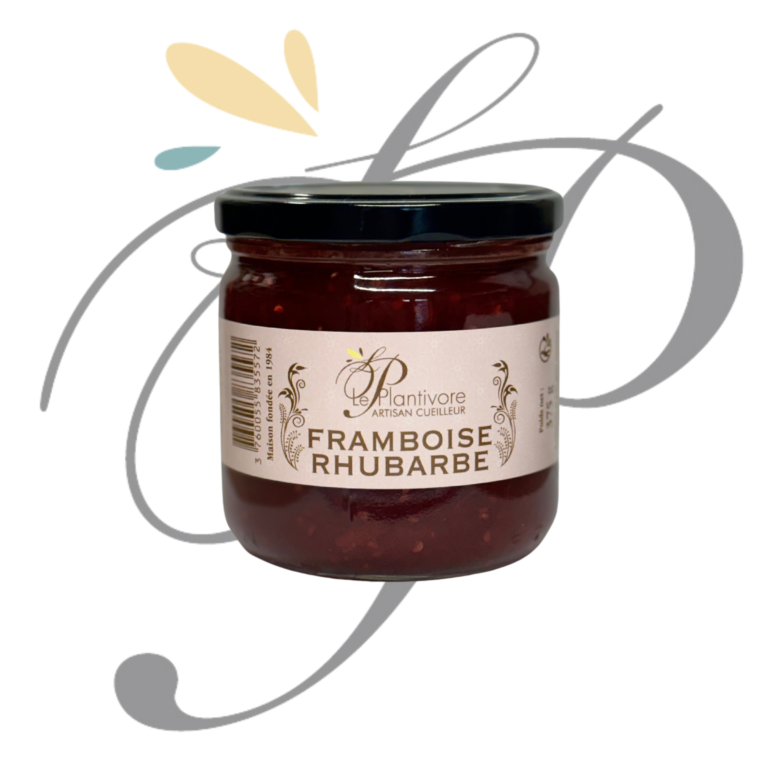 Confiture de Framboise Rhubarbe 375g - Le Plantivore