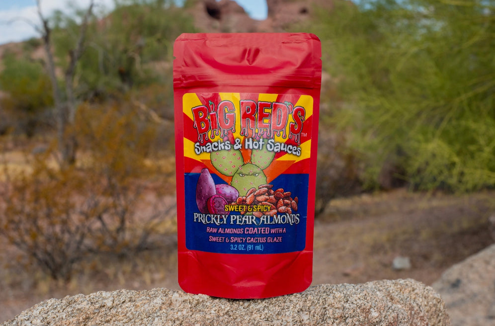 Prickly Pear Almonds Big Red's Hot Sauce