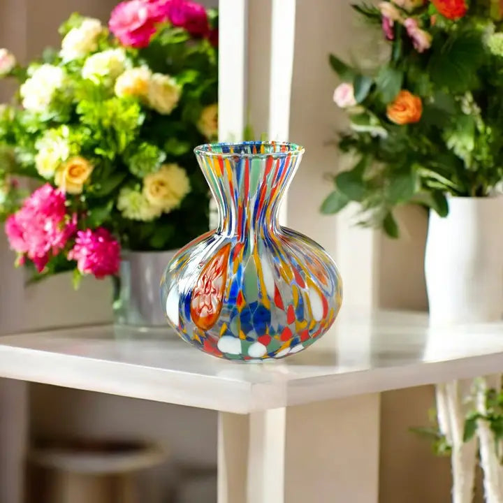 Petit vase en verre « I Colori di Murano » - modèle ARLEQUIN - Mazzega Art & Design