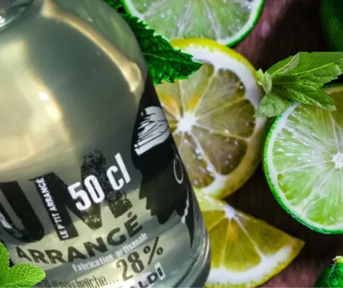 Rhum arrangé citron vert feuille de combava - Tribaldi