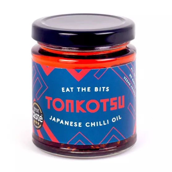 Eat The Bits Chilli Oil | 190ml | Tonkotsu | Japanese Style Chilli Oil With Togarashi | Chilli Mash Co.