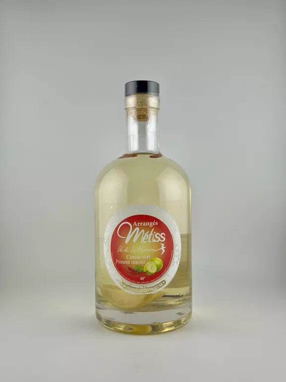 Rhum arrangé Citron vert - Piment oiseau - 40°