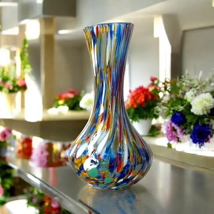 Grand vase en verre « I Colori di Murano » - modèle ARLEQUIN - Mazzega Art & Design
